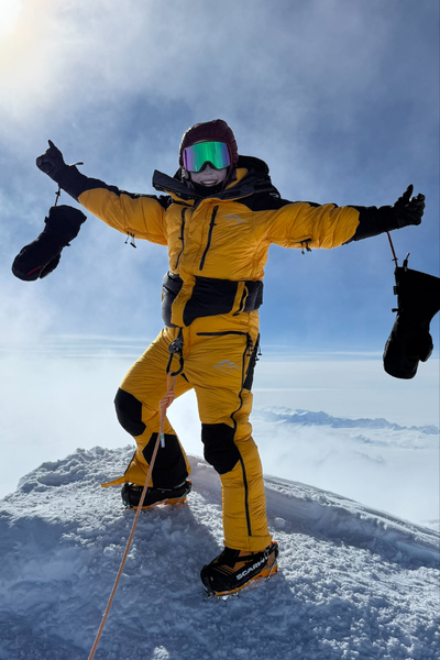 Rachel at peak of Mt Vinson